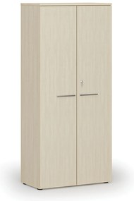 Szafa biurowa z drzwiami PRIMO WOOD, 800 x 420 x 1781 mm, brzoza