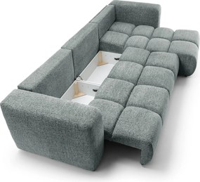 Masseno Narożnik ARTE z funkcją spania i pojemnikiem na pościel Narozniki L, Rozkładana sofa - Szary, BELLO 35