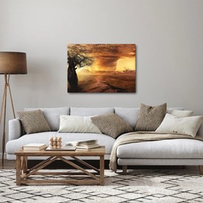 Obraz pomarańczowych chmur (70x50 cm)