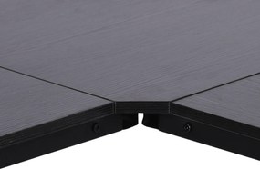 HOMCOM Biurko komputerowe, biurko narożne w kształcie litery L, biurko narożne, MDF, kolor naturalny/czarny