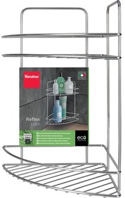 Stalowa półka łazienkowa w kolorze srebra z połyskiem Luxy – Metaltex
