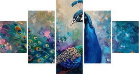 Obraz - Malowanie pawia (125x70 cm)