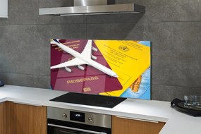 Panel nad Blat Kuchenny Atrybuty Podróżnika: Paszport i Mapa