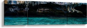 Obraz wody i skał (170x50 cm)