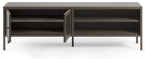 Szara metalowa szafka pod TV 160x50x35 cm Layna – Marckeric