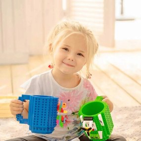 KUBEK KLOCKOWY DUŻY 350ML + KLOCKOWY CYFROWY ZEGAREK DLA DZIECKA REGULOWANY