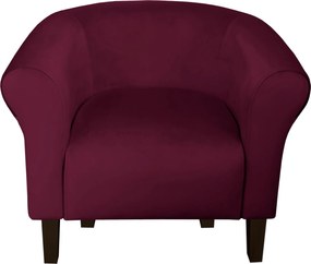 Fotel Milo tkanina Welur wygodny fotel tapicerowany do salonu i sypialni : Kolor nogi - Venge, Kolor tkaniny - VELVET - MG02, Wysokość nogi - 15 cm