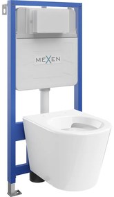 Mexen zestaw podtynkowy WC stelaż Fenix Slim z miską WC Rico, biały połysk - 6103372XX00