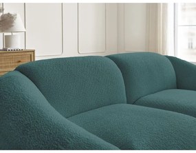 Turkusowa sofa z materiału bouclé 230 cm Tina – Bobochic Paris