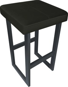 Hoker ALEX krzesło barowe tkanina Welur podstawa metalowa : Kolor Stelaża - Grafit, Kolor tkaniny - VELVET - MG19, Wysokość - 60 cm