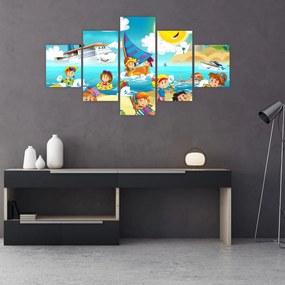 Obraz - Dzień na plaży (125x70 cm)