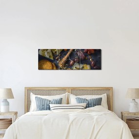 Obraz z suszonymi owocami (z zegarem) (90x30 cm)