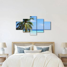 Obraz palmy na plaży (125x70 cm)