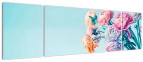 Obraz - Kwiaty w wazonie (170x50 cm)