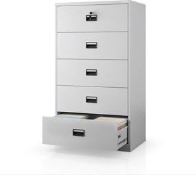 Szafa kartotekowa metalowa szara, 900x1620x600 mm: SARA XL V5