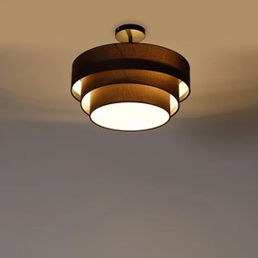 Nowoczesna lampa sufitowa brązowa 45 cm 3-światła - Drum Trio