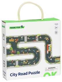Tooky toy droga puzzle dla dzieci autostrada makieta 21 el. certyfikat fsc