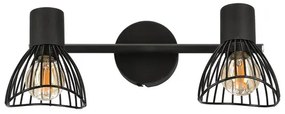 Czarna podwójna lampa sufitowa w stylu loft - V170-Merpix