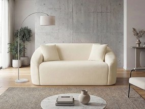 Sofa 2-osobowa "Ondine" z tkaniny prostej - beżowa