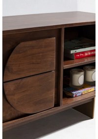 Brązowa szafka pod TV z litego drewna mango 145x55x40 cm Trisha – MOME