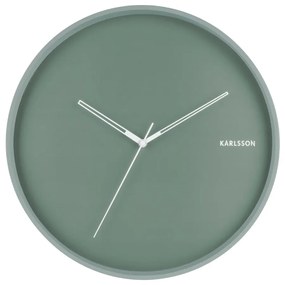 Miętowy zegar ścienny Karlsson Hue, ø 40 cm