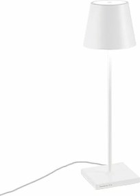 Lampa stołowa LED Poldina White 230V z możliwością ściemniania i wtyczką, 11x38 cm – nowoczesny design z aluminium