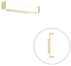 Lampa ścienna do łazienki mosiądz 32 cm z LED IP44 - Cascada Nowoczesny Oswietlenie wewnetrzne
