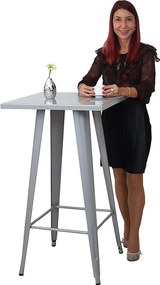 Metalowy stolik barowy MCW-A73,  szary