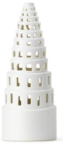 Biały ceramiczny świecznik świąteczny Kähler Design Lighthouse, ø 9 cm