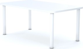 Stół do szkoły Smart prostokątny 120x70 cm, rozmiar 4-6, blat biały / nogi białe