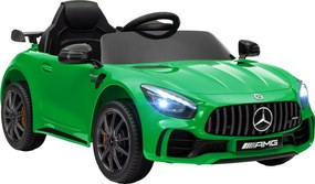 AIYAPLAY Elektryczny samochód dla dzieci Mercedes, 3-5 km/h, pilot, światła i muzyka, Zielony