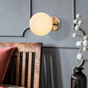 Kinkiet w biało-złotym kolorze ø 15 cm Atmaca – Opviq lights