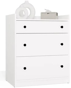 Biała komoda z 3 szufladami D5-B56