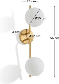 Kinkiet w biało-złotym kolorze Brisia – Kave Home