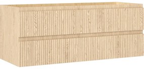 Mexen Rivel szafka łazienkowa podumywalkowa 120 cm, 2 szuflady, ryflowana , dąb - 91A20-12047-2-BFF81