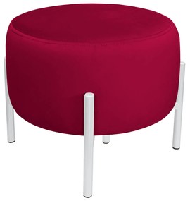 Pufa OLA LOFT ławka podnóżek metal biała MG31