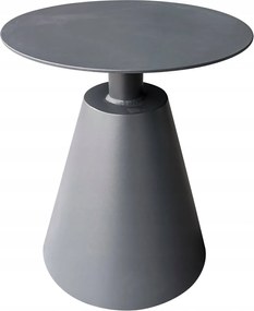 Stolik ogrodowy aluminiowy antracyt okrągły 40x40x50 cm lekki odporny taras