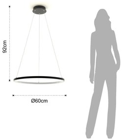 Okrągła lampa wisząca Tomasucci Ring, ⌀ 60 cm