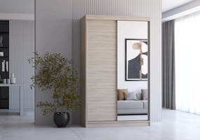 Szafa przesuwna NEOMI z lustrem 120 cm sonoma