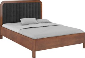 Łóżko bukowe Visby MODENA, 140X200, orzech/czarny