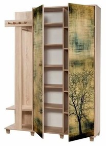 Wieszak z szafką Garmanto Tree Sonoma Oak Double