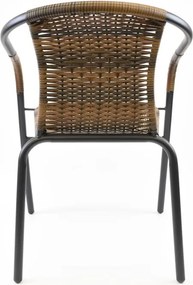 Krzesło bistro ogrodowe, składane, brązowe