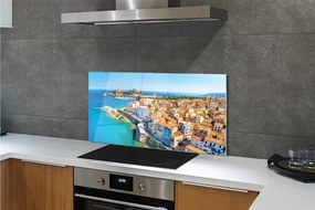 Panel Szklany Nadmorskie Miasteczko w Grecji