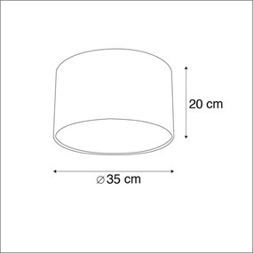 Beżowy abażur materiałowy z tkaniny boucle 35/35/20