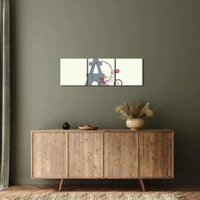 Obraz - Miasta Europy N⁰1 (z zegarem) (90x30 cm)