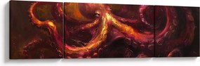 Obraz - Ośmiornica, obraz olejny (170x50 cm)
