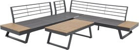 Doppler LIVORNO LOUNGE SET - narożny zestaw ogrodowy - Towar rozpakowany (N638)