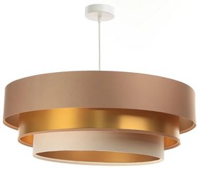 Lampa wisząca TRINITI 1xE27/60W/230V beż/złoto na linku