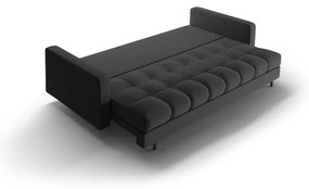Ciemnoszara rozkładana sofa ze schowkiem 222 cm Bali – Cosmopolitan Design