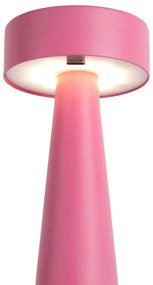 Ciemnoróżowa lampa stołowa LED (wysokość 16,5 cm) Mini LED Ring – Leitmotiv
